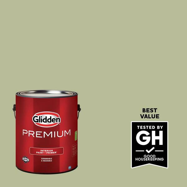 Glidden Premium 1 gal. PPG1122-4 Bahia Grass Flat Interior Latex Paint