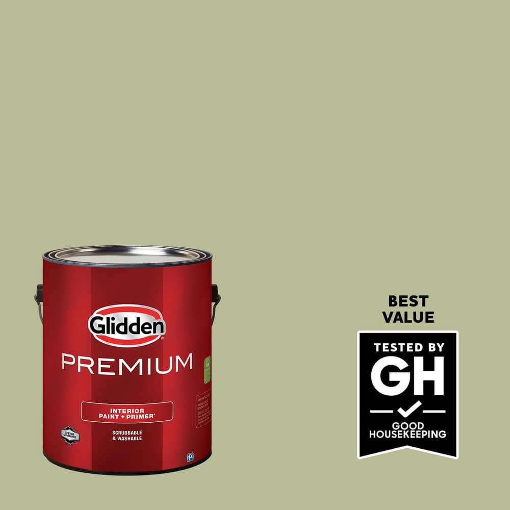 Glidden Premium 1 gal. PPG1122-4 Bahia Grass Satin Interior Latex