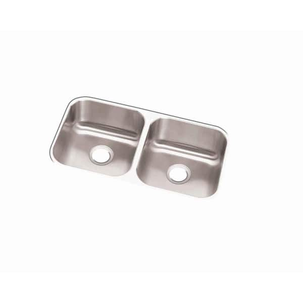 Revere Undermount Stainless Steel 32 in. Double Bowl Kitchen Sink