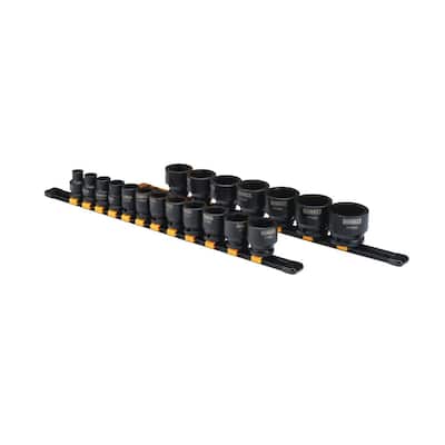 DEWALT 1/2 in. Drive SAE Deep Impact Socket Set (19-Piece) DWMT19239
