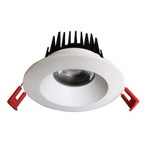 4 in. White 4000K Canless Remodel Baffle Integrated LED Recessed Light Kit