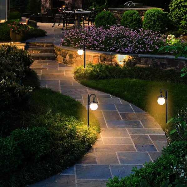 C Cattleya Black Plastic Weather Resistant Solar Integrated LED