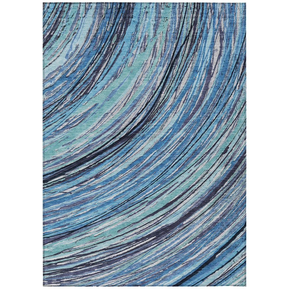 Chantille Machine Washable Indoor/Outdoor Abstract ACN2094 Blue 8 ft. x 10 ft. Area Rug price history on PriceWatchPro