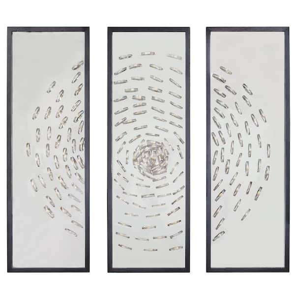 "Halcyon's Curvature " Framed Handmade Abstract Wall Art 47 in. x 47 in.