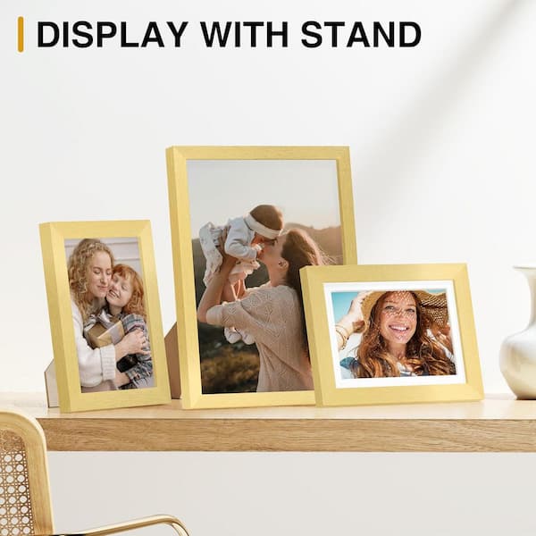 Cubilan 5x7 Multiple sizes Matted Gold Plastic Hanging Picture