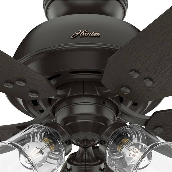 Hunter River Ridge 52 In Indoor Outdoor Noble Bronze Ceiling Fan With Light Kit 51364 The Home Depot Indoor Outdoor Noble Bronze Ceiling Fan, Hunter Brunswick Ceiling Fan
