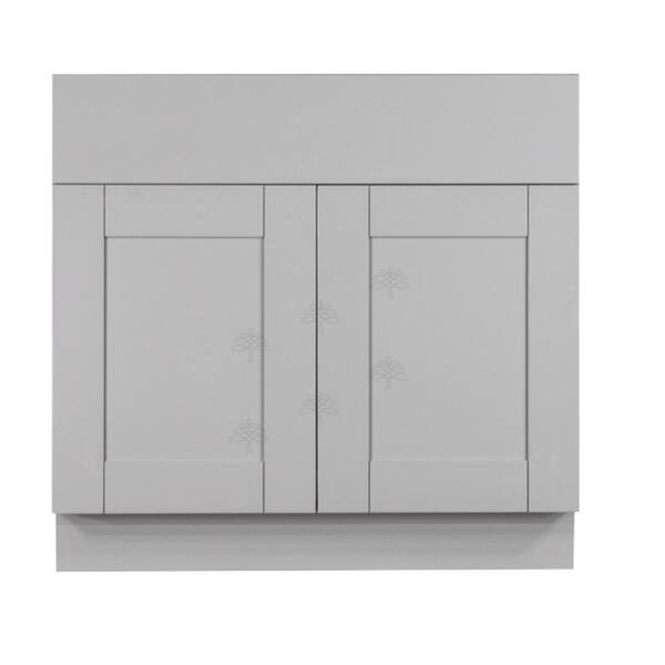LIFEART CABINETRY LaPort Assembled 33x34.5x24 in. Base Cabinet with 2 Doors and 2 Drawers in Classic White