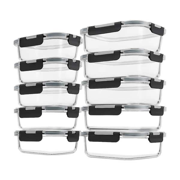 Lynzavix Borosilicate Glass Meal Prep Food Storage Containers Set