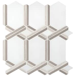 Royal Link 13 in. x 11.81 in. x 10 mm Polished Marble Mosaic Tile (10.7 sq. ft. / case)