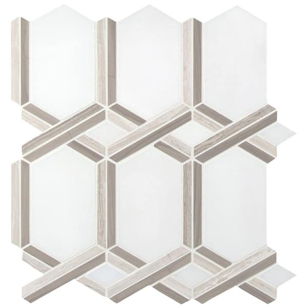 MSI Geometric Royal Link 11.81 in. x 13 in. Polished Marble Look Wall Tile (10.7 sq. ft./Case)