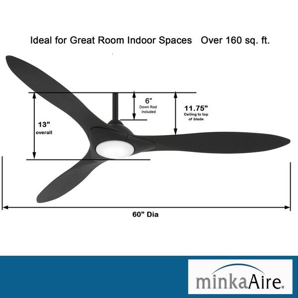 MINKA-AIRE Sleek 60 in. Integrated LED 