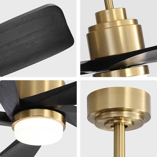 Jushua 52 in. Gold Reversible DC Motor Downrod Mount Standard