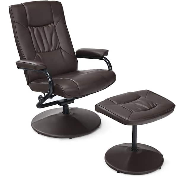 Swivel Recliner Chair Lounge Accent, Leather Chair With Ottoman Canada