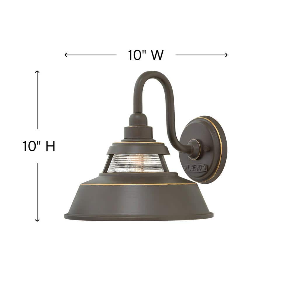 Oil Rubbed Bronze Outdoor Wall Lantern with Ribbed Glass