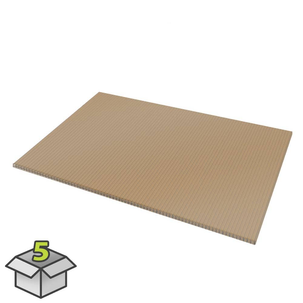 24 in. x 4 ft. Multiwall Polycarbonate Panel in Bronze (5-Pack) price history on PriceWatchPro