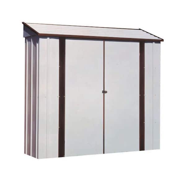 Arrow 7 ft. W x 2 ft. D 2-Tone White Galvanized Metal Storage Locker Kit