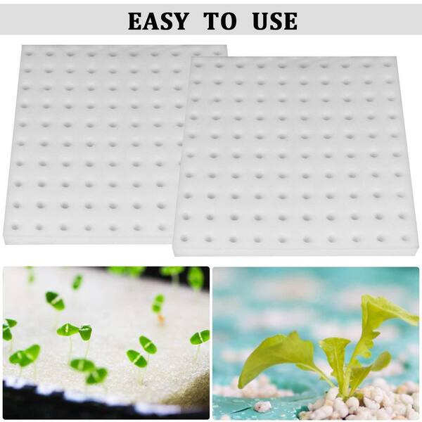 100 Éponges Hydroponiques 50×30 Mm Forme Y – Sponges De Semis Sans Sol Pour Culture Légumes & Plantes