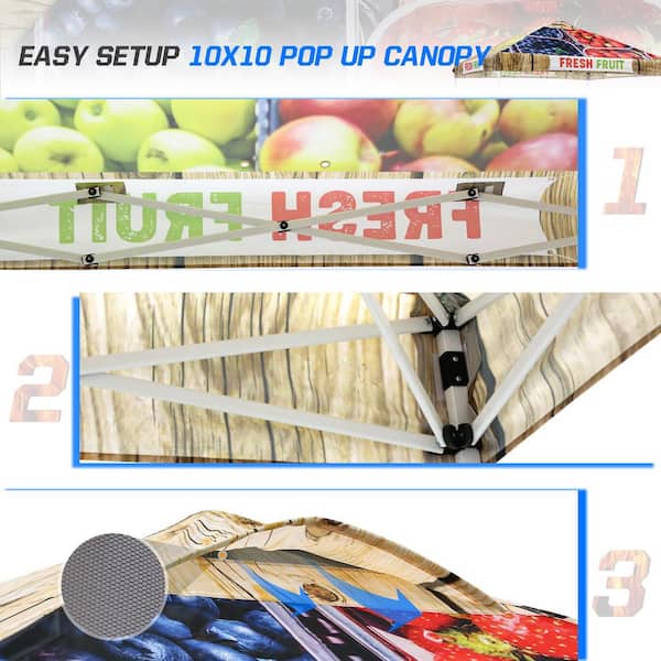 EAGLE PEAK 10 ft. x 10 ft. Pop Up Canopy Tent Instant