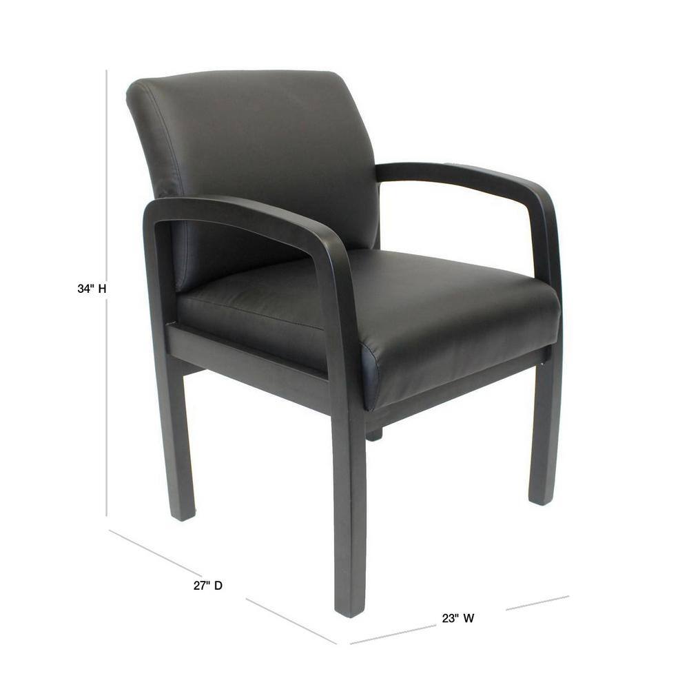 Black LeatherPlus Office Guest Reception Chair
