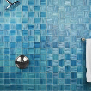 Exuma Marine 11.81 in. x 11.81 in. Polished Glass Wall Mosaic Tile (0.97 sq. ft./Each)
