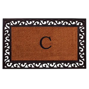 Rembrandt Monogram Door Mat 22 in. x 36 in. (Letter C)