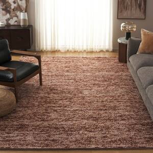 SAFAVIEH Natura 6 ft. x 6 ft. Rust/Brown Textured Solid Square Area Rug ...