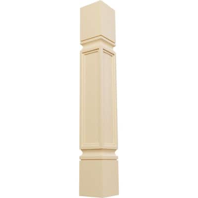 5 in. x 5 in. x 35-1/2 in. Unfinished Maple Kent Raised Panel Cabinet Column