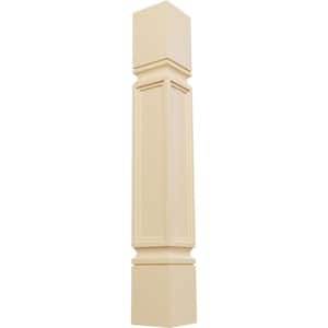 5 in. x 5 in. x 35-1/2 in. Unfinished Maple Kent Raised Panel Cabinet Column