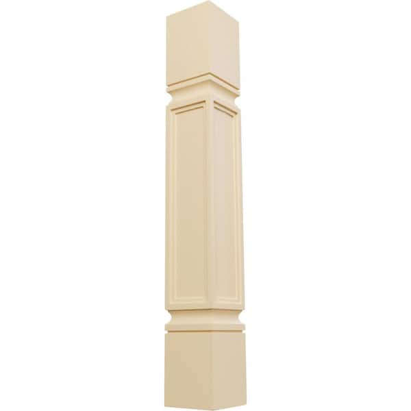 Ekena Millwork 5 in. x 5 in. x 35-1/2 in. Unfinished Maple Kent Raised Panel Cabinet Column
