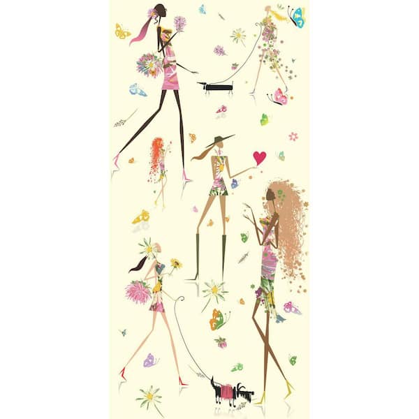 RoomMates 28.29 sq. ft. Fun Chic Yellow Peel and Stick Wallpaper