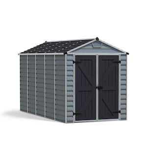 SkyLight 6 ft. W x 12 ft. D Dark Gray Deco Plastic Garden Outdoor Storage Shed 75.6 sq. ft.