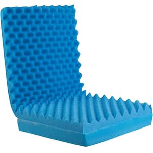 Convoluted Foam Chair Pad and Seat with Back in Blue