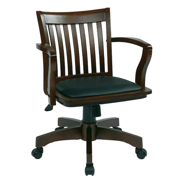 OSP Home Furnishings 23.8 in. Width Standard Espresso Wood Task Chair with Swivel Seat