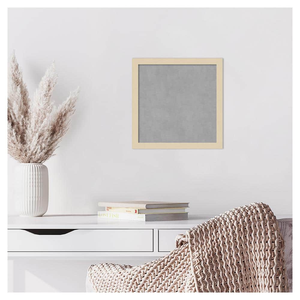 Svelte Natural 13x13 Grey Wood Framed Magnetic Board