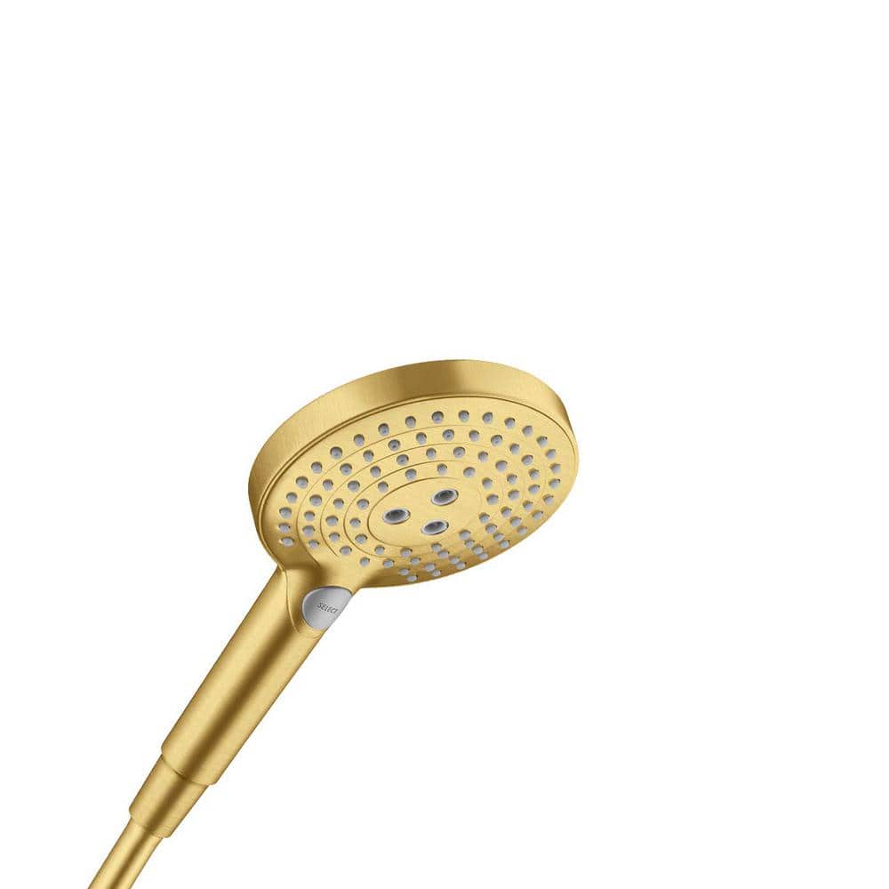 Raindance Select S 3-Spray Patterns 1.75 GPM 5.06 in. Handheld Shower Head in Brushed Gold Optic price history on PriceWatchPro