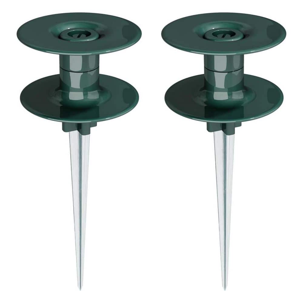 9.84 in. Zinc Metal Hose Guide Spike with Heavy Spin Top, Rust-Free Garden Hose Stake for Plant Protection (2-Pack) price history on PriceWatchPro