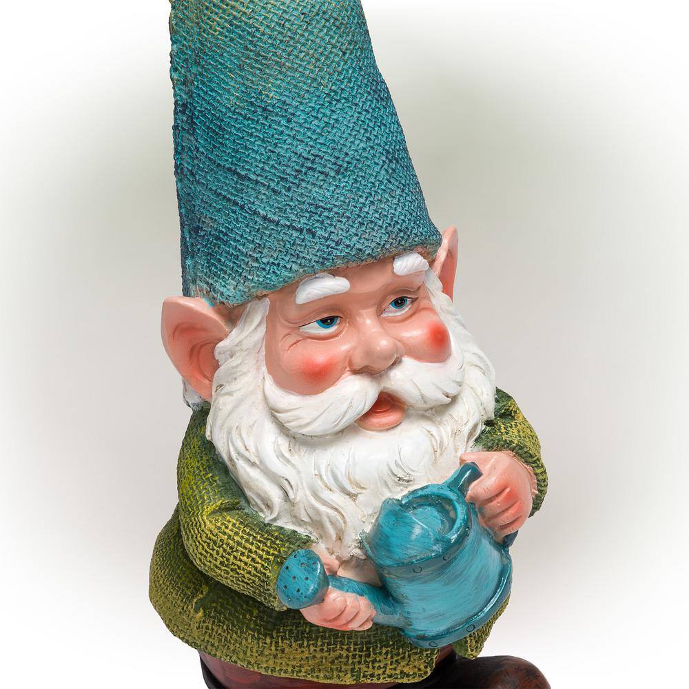 15" Multicolor Polyresin Garden Gnome with Watering Can