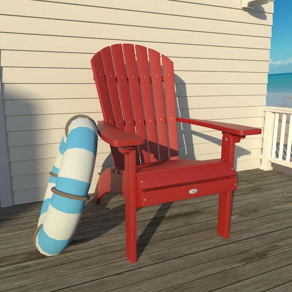 Bahia Verde Outdoors Waterfall Comfort Height Adirondack Chair Boathouse Red