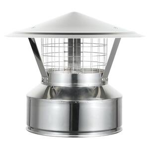 6 in. Rain Cap with Bird Mesh 3/4 in. for Double Wall Chimney Pipe