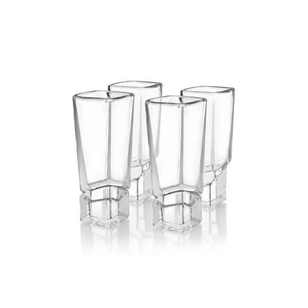 Joyjolt Carre Collection Cocktail Glasses - Set Of 4 Square Heavy