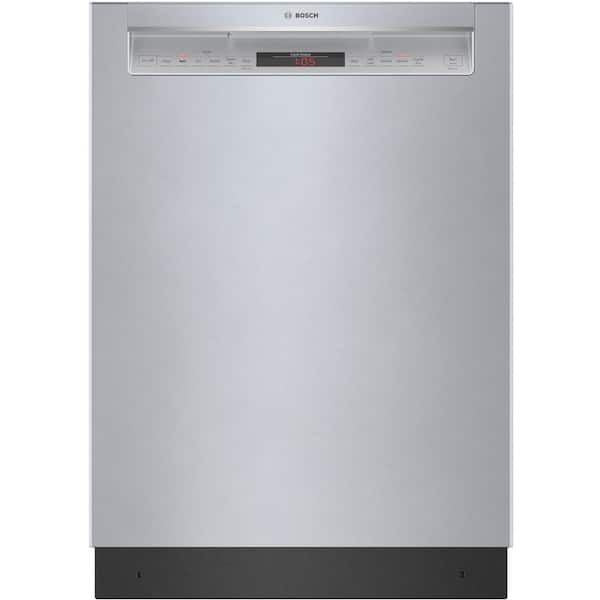 Bosch 800 Series 24 in. Stainless Steel Front Control Recessed Handle Dishwasher with Stainless Steel Tub,CrystalDry, 42dBA