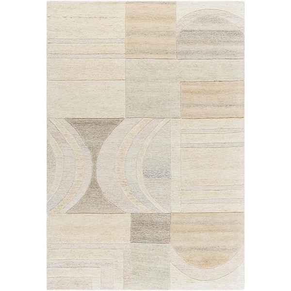 Brook Light Beige 2 ft. x 3 ft. Modern Indoor Area Rug