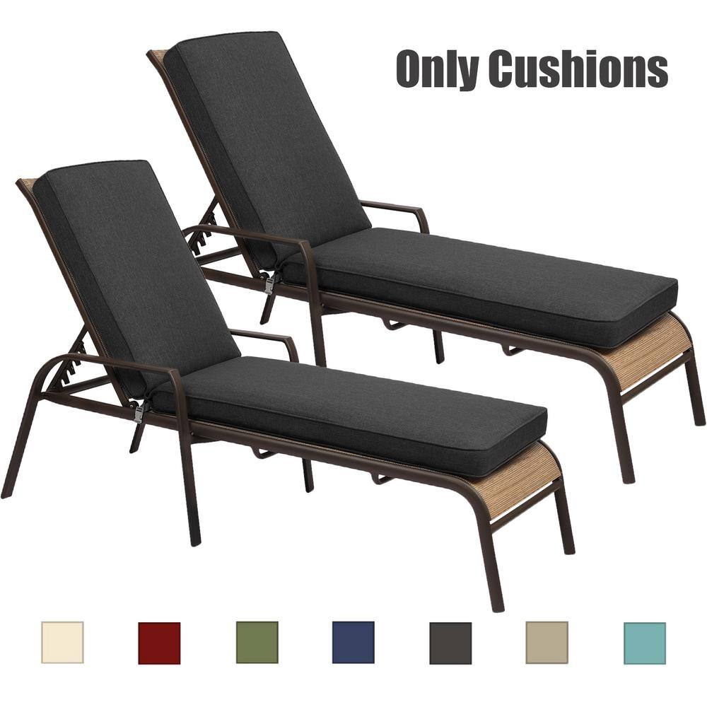 Aoodor 22 in. x 72 in. Outdoor Chaise Lounge Cushion in