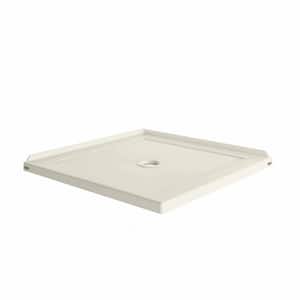 CATALINA 42 in. L x 42 in. W Corner Shower Pan Base with Center Drain in Oyster