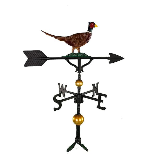 Montague Metal Products 32 in. Deluxe Black Pheasant Weathervane