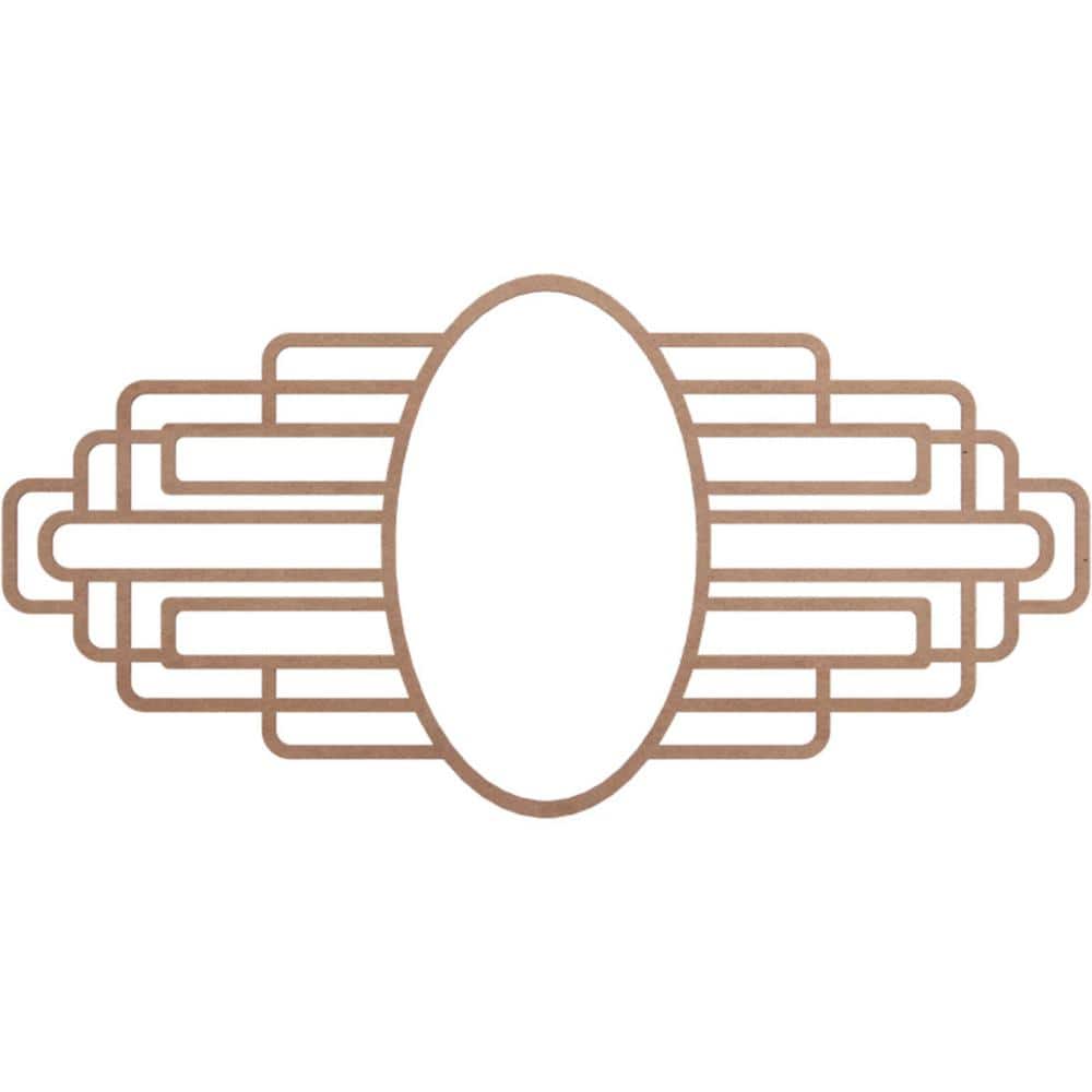 Ekena Millwork Daisy Wood Ceiling Medallion - 28" OD, 9 3/4" ID, 1/4" Thick, Red Oak Finish, Laser Cut