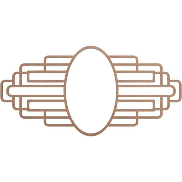 Ekena Millwork 34 in. x 17 in. x 9 3/8"IW x 16 1/8"IH x 1/4 in. Elizabeth Wood Fretwork Pierced Ceiling Medallion, Wood (Paint Grade)