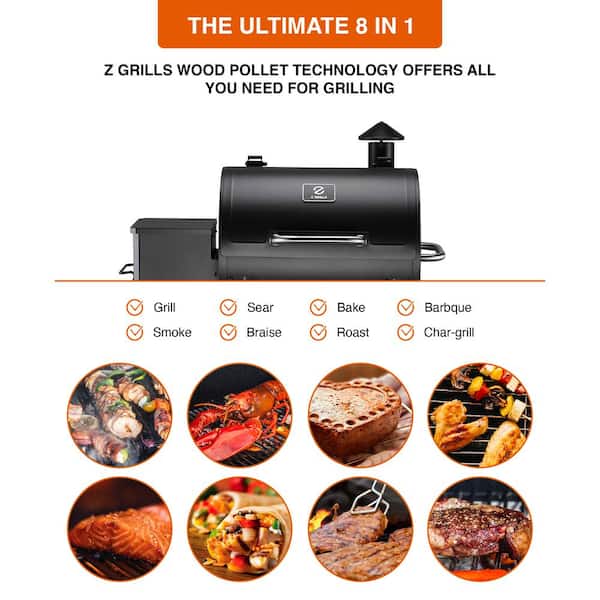 Z GRILLS 590 sq. in. Wood Pellet Grill and Smoker PID 2.0 in