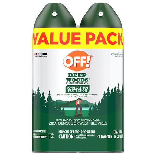 OFF! 6 oz. Deep Woods Insect Repellent V, Up to 8 Hours of Mosquito Protection (2-Count)