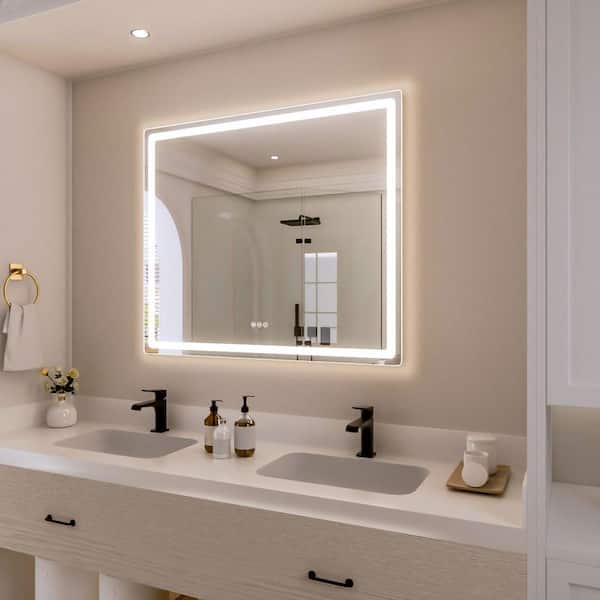 Nivorix Rina 42 in. H x 36 in. W Rectangular Frameless LED Wall